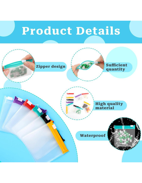 Bolsas de Pastillas Reutilizables Sliverdew 7 Piezas 7.5x7.5cm