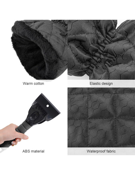 Raspador de Hielo para Auto Osilly con Guante Térmico Negro
