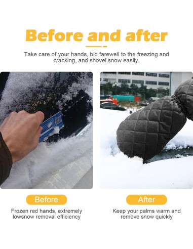 Raspador de Hielo para Auto Osilly con Guante Térmico Negro