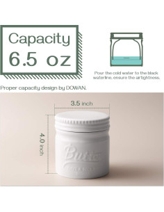 Tazón de Mantequilla DOWAN Mason Cerámica Blanco 5kg 2