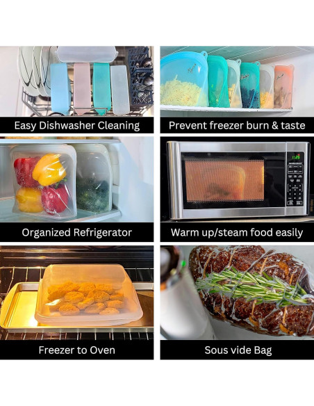 Bolsa de Silicona Reutilizable Elkanah 3300ml 2 Unidades