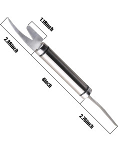 Cuchillo Multifuncional 5 en 1 para Camarones y Pescado - Acero 2