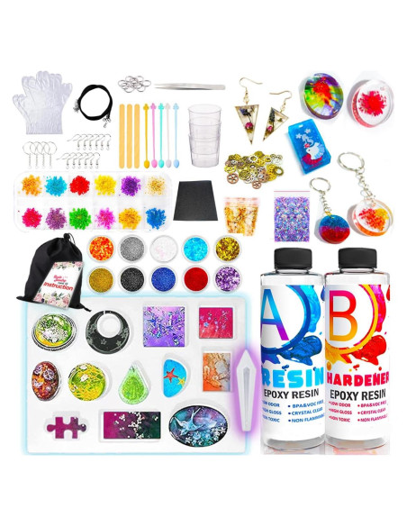 Kit de Joyería de Resina Goody King - 300g, Moldes y Herramientas