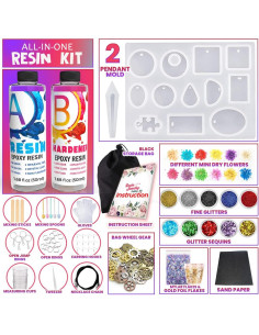 Kit de Joyería de Resina Goody King - 300g, Moldes y Herramientas 2
