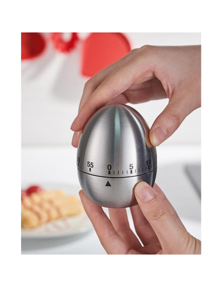 Temporizador de Cocina SLTG2020 Acero Inoxidable Forma Huevo