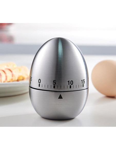 Temporizador de Cocina SLTG2020 Acero Inoxidable Forma Huevo
