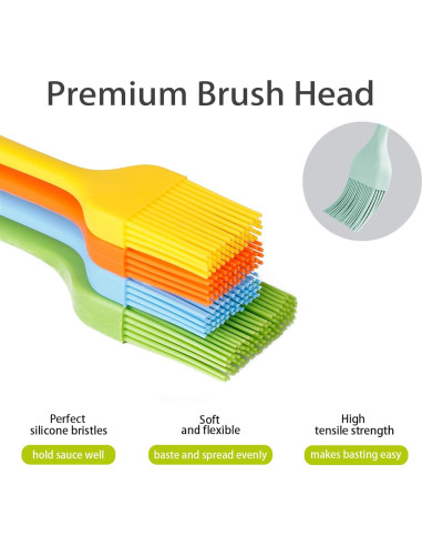 Brochas de Silicona para Basting Consevisen - Set de 5