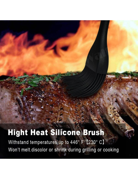 Set de Brochas de Silicona Walfos para Basting 2 Pcs Resistente al Calor