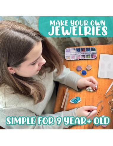 Kit de Joyería de Resina Goody King - 300g, Moldes y Herramientas