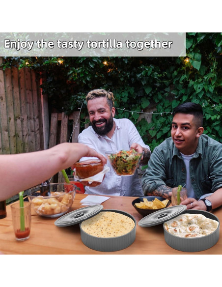 Paquete de 2 Calentadores de Tortilla Covzoe 21.6 cm Gris