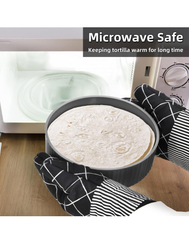 Paquete de 2 Calentadores de Tortilla Covzoe 21.6 cm Gris