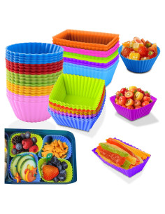 Divisores de Caja de Almuerzo de Silicona 40 Pcs Multicolor