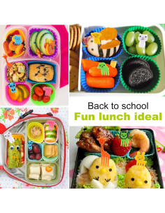 Divisores de Caja de Almuerzo de Silicona 40 Pcs Multicolor 2