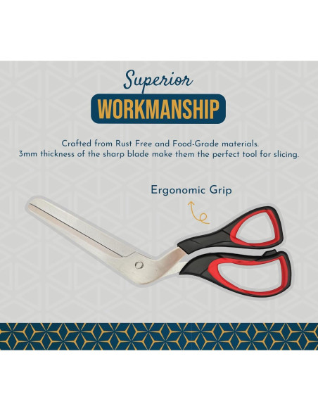Tijeras Cortadoras de Pizza RAAFI 26.9 cm Acero Inoxidable