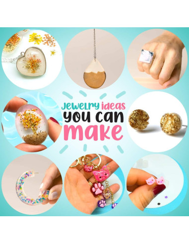 Kit de Joyería de Resina Goody King - 300g, Moldes y Herramientas