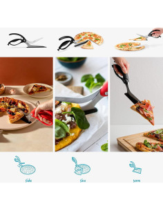 Tijeras para Pizza Dreamfarm Scizza 2-en-1 Acero Inoxidable 2
