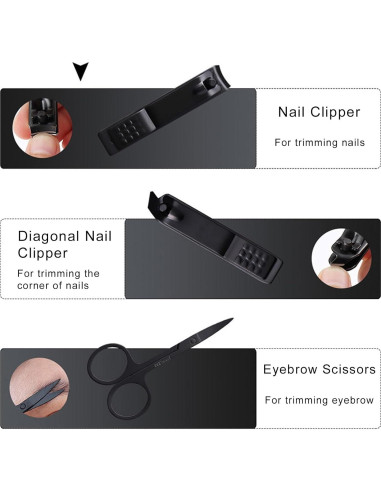 Set de Manicura Profesional 10 Piezas Moreplus con Estuche