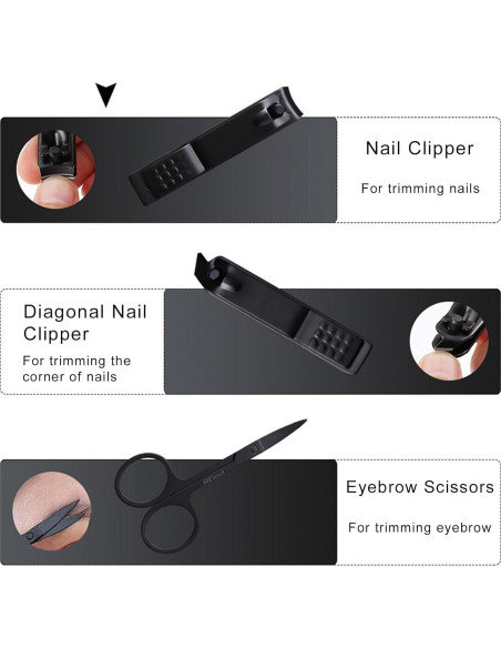 Set de Manicura Profesional 10 Piezas Moreplus con Estuche