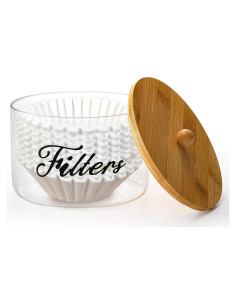 Soporte para Filtros de Café Cididu de Vidrio y Bambú 15.24 cm
