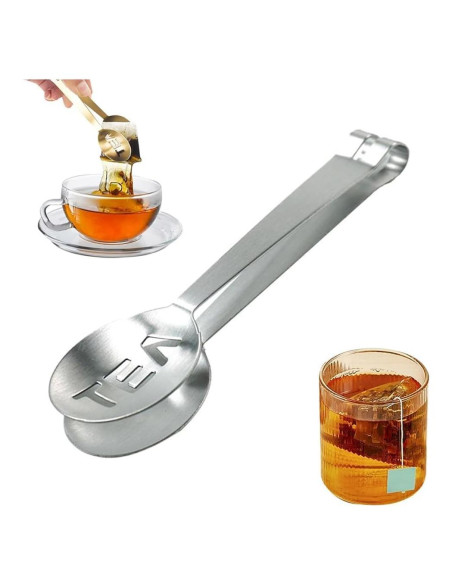 Pinzas para Té de Acero Inoxidable GANPUB - Versátiles y Prácticas