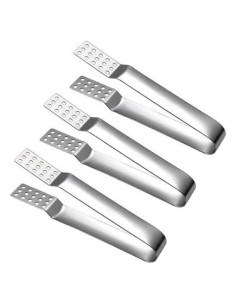 Juego de 3 Pinzas de Acero Inoxidable Junfamilee para Té