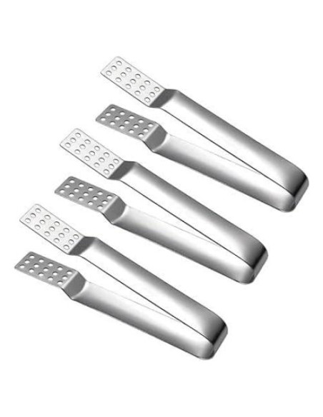 Juego de 3 Pinzas de Acero Inoxidable Junfamilee para Té