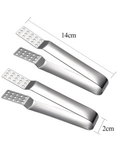 Juego de 3 Pinzas de Acero Inoxidable Junfamilee para Té 2