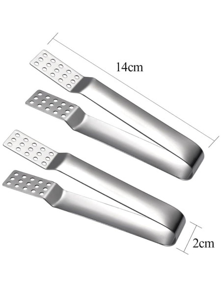 Juego de 3 Pinzas de Acero Inoxidable Junfamilee para Té