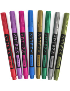 Set de 8 Marcadores Metálicos Lavables Arteza para Vidrio 2