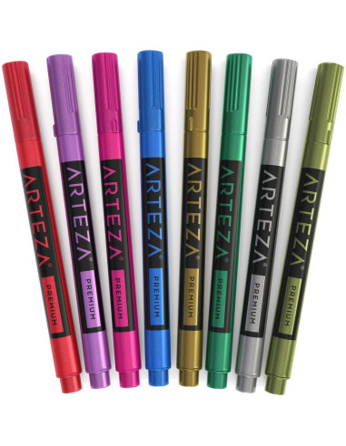 Set de 8 Marcadores Metálicos Lavables Arteza para Vidrio