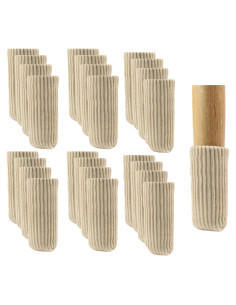24 Protectores de Piso para Muebles OEEKOI - Calcetines Beige
