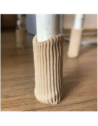 24 Protectores de Piso para Muebles OEEKOI - Calcetines Beige