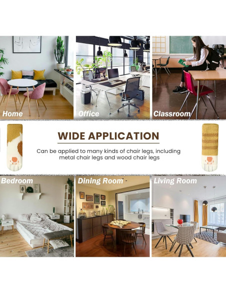 16 Calcetines Protectores para Sillas R REVOLEURT - Antideslizantes