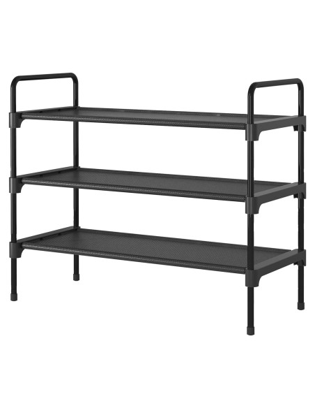 Estante para zapatos Kitsure 3 niveles 70.1x30x57.5cm Negro