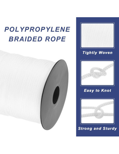 Cuerda de Polipropileno Trenzada MECCANIXITY 100m 3mm Blanca