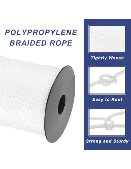 Cuerda de Polipropileno Trenzada MECCANIXITY 100m 3mm Blanca