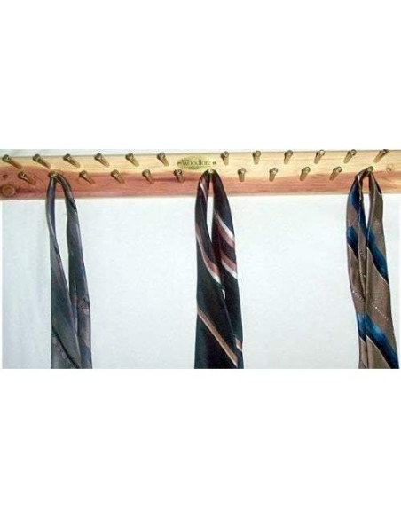 Soporte para Corbatas de Madera Woodlore 24 Ganchos