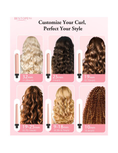 Juego de Varitas de Rizado Intercambiables BESTOPE PRO 6 en 1 2
