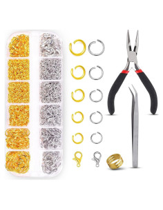 Kit de Joyería Anzlah 1260 Piezas Doradas y Plateadas