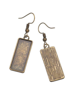 Base de Pendientes Rectangulares 10x25mm Bronce SHUNAE 20pcs