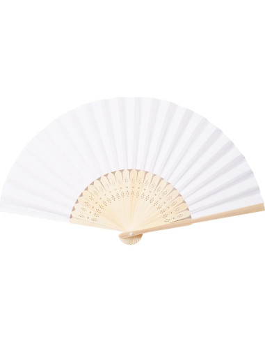 50 Abanicos de Papel Blanco Plegables para Decoración de Bodas