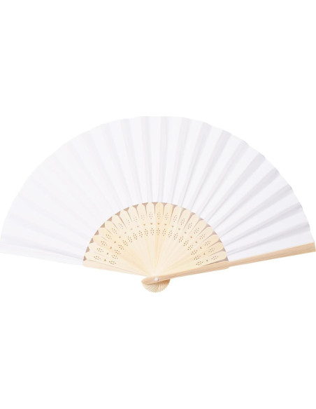 50 Abanicos de Papel Blanco Plegables para Decoración de Bodas