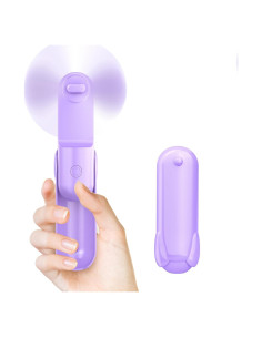 Mini Ventilador de Mano Jkjoy M32 Púrpura Carga USB 2000mAh