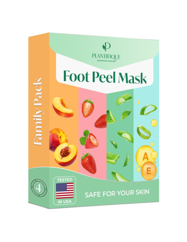 Mascarilla Exfoliante para Pies Plantifique 4 Paquetes - Suaviza y Repara