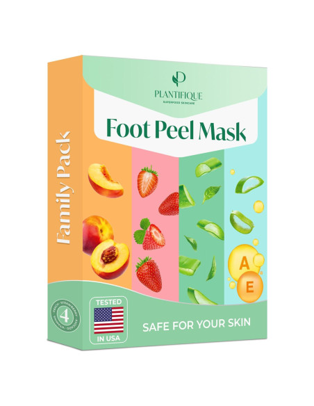 Mascarilla Exfoliante para Pies Plantifique 4 Paquetes - Suaviza y Repara
