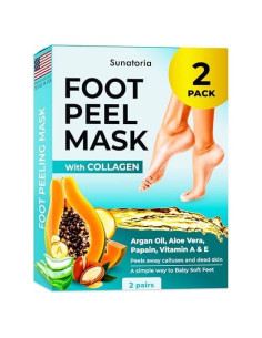Mascarilla Exfoliante para Pies SUNATORIA Aloe Vera - 2 Pares