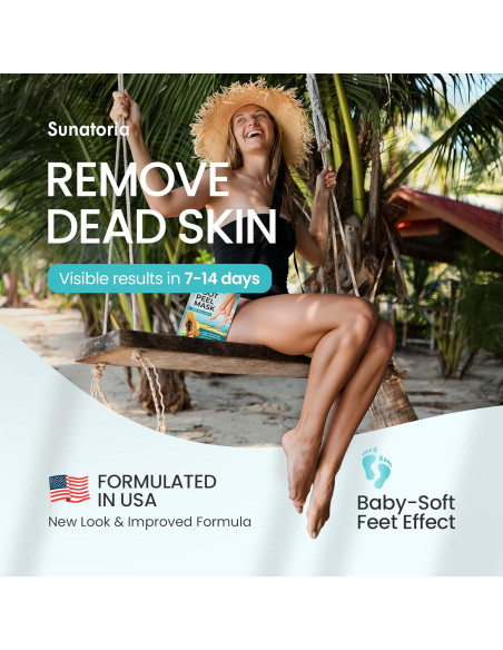 Mascarilla Exfoliante para Pies SUNATORIA Aloe Vera - 2 Pares