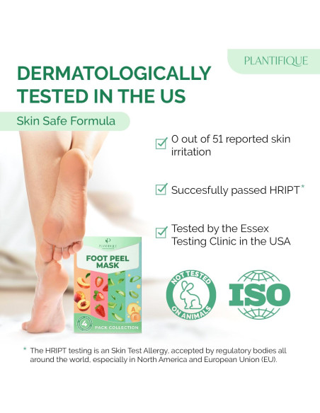 Mascarilla Exfoliante para Pies Plantifique 4 Paquetes - Suaviza y Repara