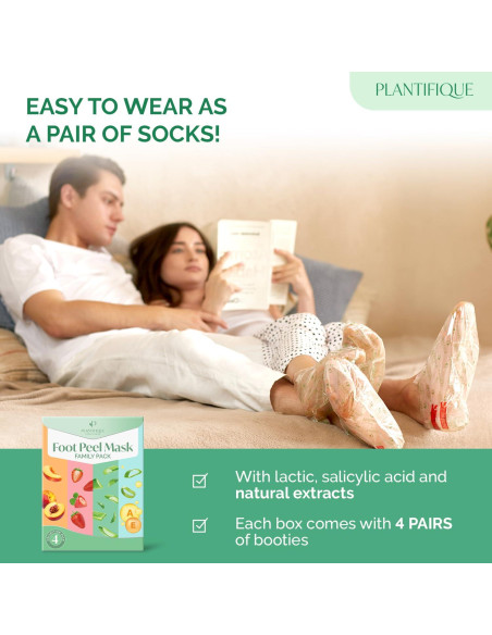 Mascarilla Exfoliante para Pies Plantifique 4 Paquetes - Suaviza y Repara