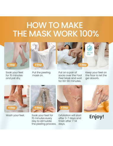 Mascarilla Exfoliante para Pies SUNATORIA Aloe Vera - 2 Pares